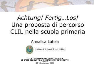 Achtung! Fertig…Los! Una proposta di percorso CLIL nella scuola primaria