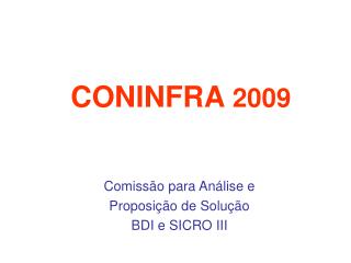 CONINFRA 2009
