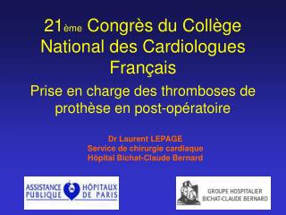 21 ème Congrès du Collège National des Cardiologues Français