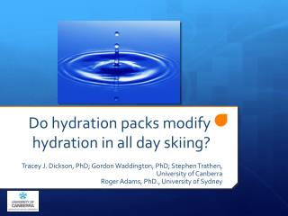 Do hydration packs modify hydration in all day skiing?