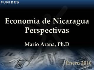 Economía de Nicaragua Perspectivas Mario Arana, Ph.D Enero 2010