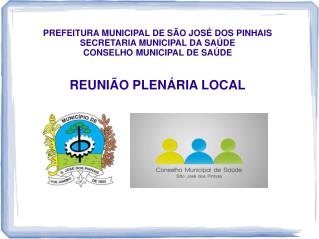 REUNIÃO PLENÁRIA LOCAL