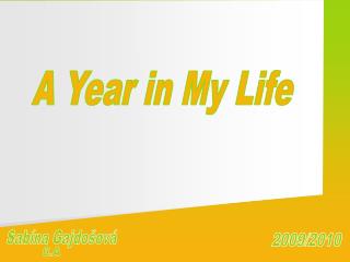 A Year in My Life