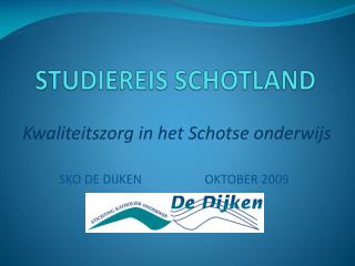 STUDIEREIS SCHOTLAND