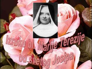 Izreke bl. Marije Terezije od svetog Josipa