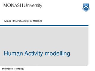 IMS5024 Information Systems Modelling