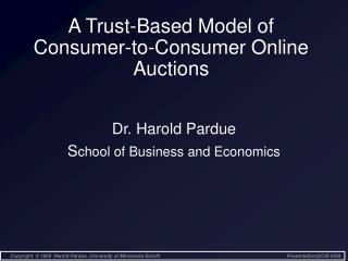 A Trust-Based Model of Consumer-to-Consumer Online Auctions