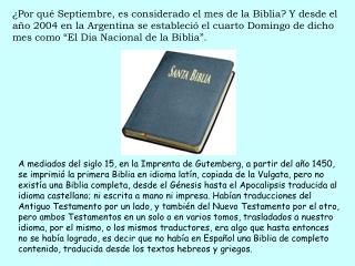 El mes de la Biblia