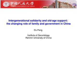 Intergenerational solidarity and old-age support: