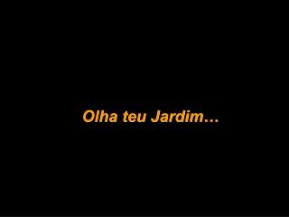 Olha teu Jardim…