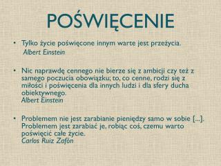 POŚWIĘCENIE