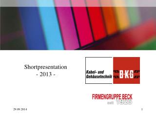 Shortpresentation - 2013 -