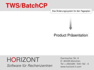 H O RIZONT Software für Rechenzentren