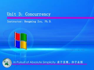 Unit 3: Concurrency