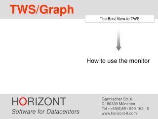 H O RIZONT Software for Datacenters