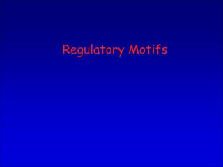 Regulatory Motifs