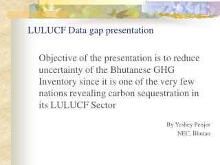 LULUCF Data gap presentation
