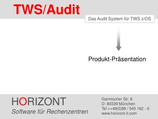 H O RIZONT Software für Rechenzentren