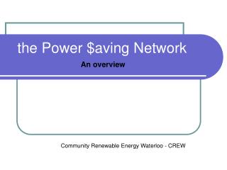 the Power $aving Network
