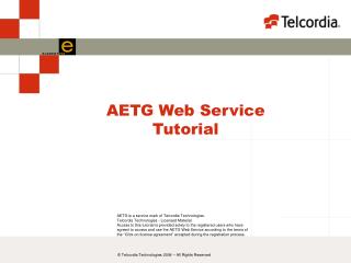 AETG Web Service Tutorial