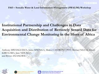 FAO – Somalia Water &amp; Land Information Management (SWALIM) Workshop