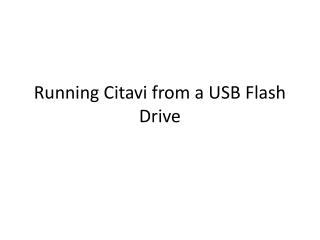 Running Citavi from a USB Flash Drive