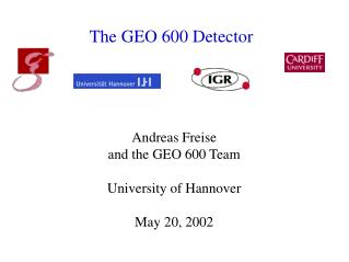 The GEO 600 Detector