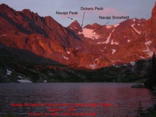 Navajo Snowfield to Dickers Peck to Navajo Peak (13,409’) August 11, 2005