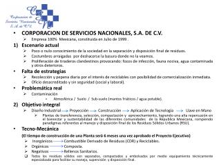 CORPORACION DE SERVICIOS NACIONALES, S.A. DE C.V.