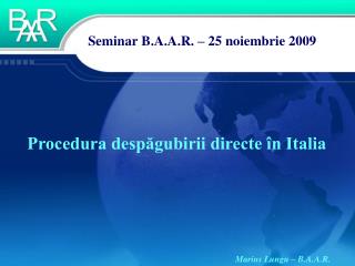 Seminar B.A.A.R. – 25 noiembrie 2009