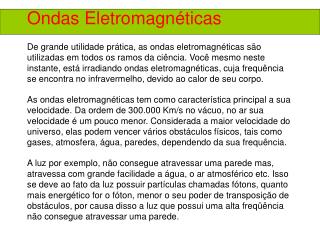 Ondas Eletromagnéticas