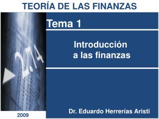 Introducción a las finanzas