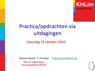 Practica/opdrachten via uitdagingen