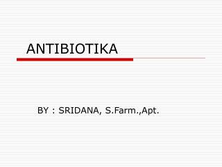 ANTIBIOTIKA