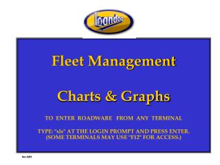 Fleet Management Charts &amp; Graphs