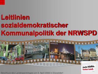 Leitlinien sozialdemokratischer Kommunalpolitik der NRWSPD