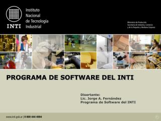 PROGRAMA DE SOFTWARE DEL INTI