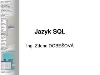 Jazyk SQL