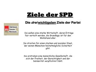 Ziele der SPD