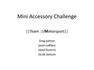 Mini Accessory Challenge