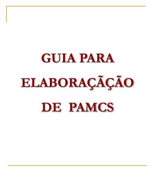 GUIA PARA ELABORAÇÃÇÃO DE PAMCS