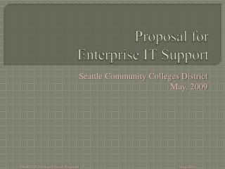 Proposal for Enterprise IT Support