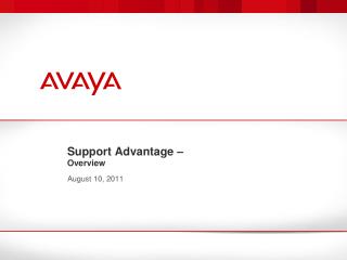 Support Advantage – Overview