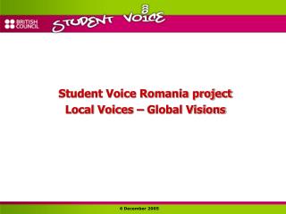 Student Voice Romania project Local Voices – Global Visions