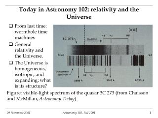Today in Astronomy 102: relativity and the Universe