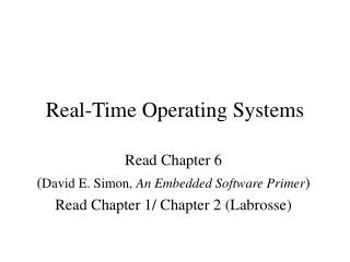 Real-Time Operating Systems