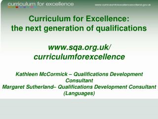 Who are we? Seconded to SQA