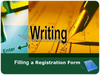 Filling a Registration Form