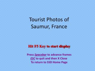 Tourist Photos of Saumur, France