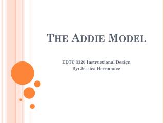 The Addie Model